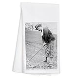 Lantern Press Augusta, Georgia, Woman in Golf Attire (100% Cotton Tea Towel, Decorative Hand Towel, for Kitchen and Home)