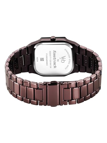 Image of Fastrack Vyb Pioneer with Quartz Analog Black Dial Brown Alloy Strap Watch for Men - FV30048KM03W
