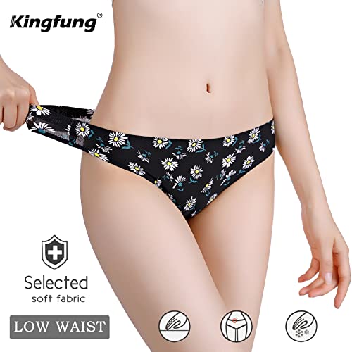 Kingfung Womens Seamless Panties Soft Stretch Invisibles Briefs No Show Hipster Underwear(Bikini-10Pack Xl) #TOP3