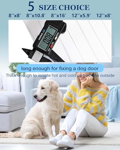 Ezcasch Dog Door Replacement Flap 8\'\' x 16\' Clear PVC Doggie Flaps Customizable Plastic Vinyl Strips Thermal Insulation Thickness 0.08 in with Screws for DIY Doggie or Cat House - Thumbnail 4