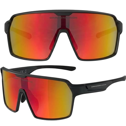 Image of grinderPUNCH Polarized Sports Sunglasses for Men Women UV Protection Shades for Baseball Running Cycling Skiing & Pickleball