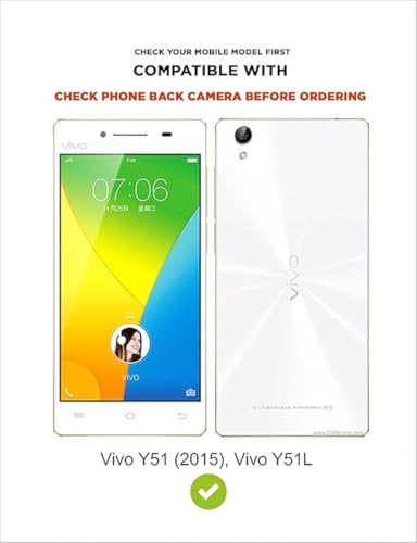 Image of COVERBLACK Soft Rubber Silicon Clear Back Cover Compatible Model for Vivo Y51L - Transparent