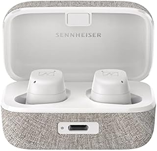 Sennheiser MOMENTUM True Wireless 3 Earbuds - Bluetooth In-Ear Headphones for Music and Calls with Adaptive Noise Cancellation, IPX4, Qi wireless charging and 28-hour battery life, White