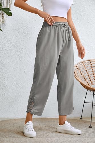 Image of Women Fashion 2026 Casual Elastic Waist Pants with Pockets