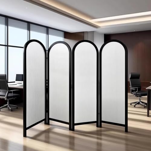 Artiz Separador De Ambientes Moderno, Biombo Plegable Extra Ancho para Mayor Privacidad Tabique Temporal De Vidrio Templado para La Decoración De Oficinas En El Hogar(4 Panels)