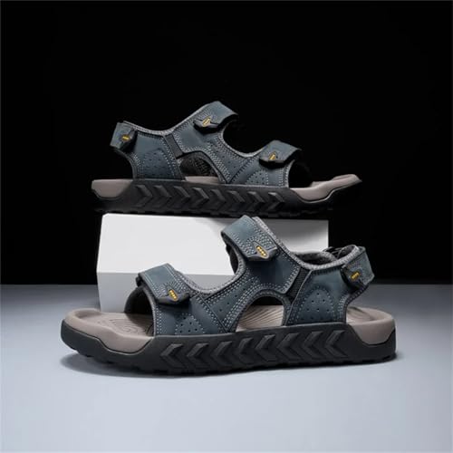 Men's Outdoor Genuine Leather Sandals Summer Non-Slip Beach Sandals2