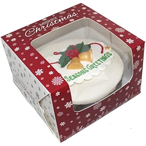 8" Snowflake Christmas Cake Boxes and Boards Cover