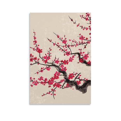 Peinture sur toile décoration murale salon et chambre motif japonais