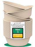 greenli® Einweg Suppenschalen 500ml - Nachhaltige Einwegschalen aus Zuckerrohr – 50 Suppenteller Einweg (braun)