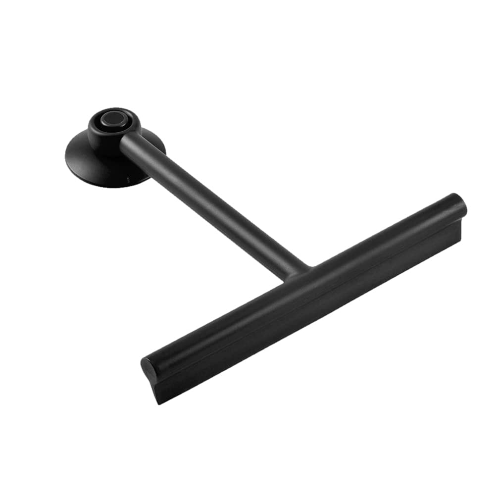 Lavavetri, Tergipavimento for doccia a parete con maniglia | For la pulizia domestica di vetri, specchi, docce e pavimenti(Black)