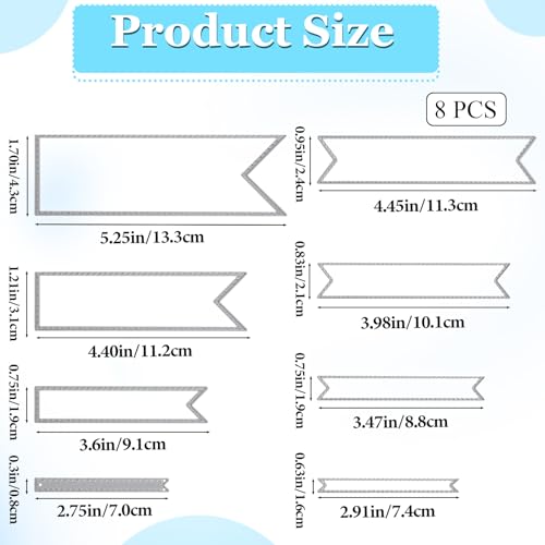Kalione 580990_1_WHQ1V56D 2 Pack Bookmark Cutting Dies thumb #1