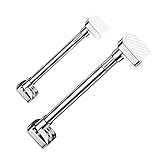 Jaxuzegs Edelstahl Duschvorhangstange Teleskopstange Von 70-410cm Maximale Tragfähigkeit 114 kg robust und tragfähig Ausziehbare Duschvorhangstange ohne Bohren Gardinenstange zum Klemmen,3m