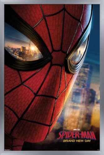 Marvel Spider-Man: Brand New Day (2026) - Mask One Sheet Wall Poster, 22.4L" x 14.7W", Silver Framed Version