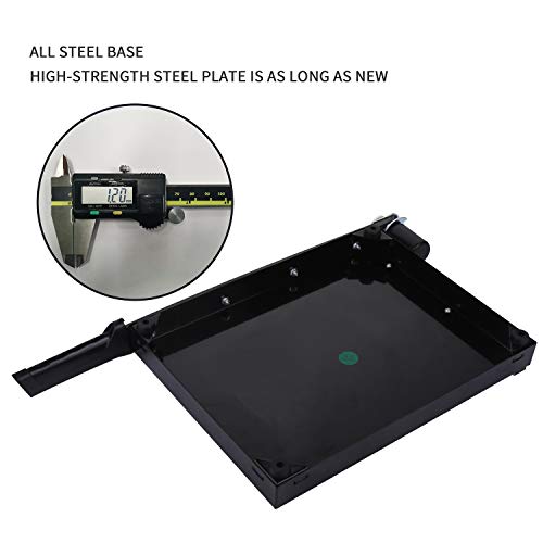 ISDIR Paper Cutter Guillotine, Paper Cutter and Trimmer with Dual Paper Guide Bars, Heavy Duty Metal Base Trimmer for Home, Office, 12 Sheets Capacity, A4 Size, 12 Inch Cut Length (Black) - Thumbnail 2