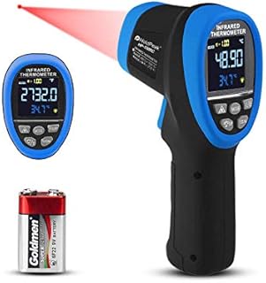 Infared Themometer,Infrared Laser Temperature Gun Non Contact IR Thermometer Gun -58~2732°F (-50~1500°C) Color Screen LCD DisplayHigh Temp Thermometer, Adjustable EmissivityData Hold,Not For Human