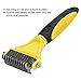 JOROBURO Pet Undercoat Rake, Stainless Steel Removing Tangles and Knots 2 Sided Dematting Comb, Dog Dematting Undercoat Rake Comb Safe Grooming Tool for Dogs and Cats