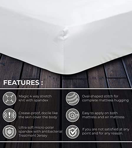 Lenenz 2 Pack Hospital Bed Sheet - Soft Jersey Twin Fitted Sheets - Knitted Fitted Hospital Bed Sheets (2, 36"X84"X16") #TOP3