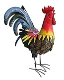 The Gerson Company Outdoor/Indoor Accent Metal Rooster Figurine Statues 22 inch