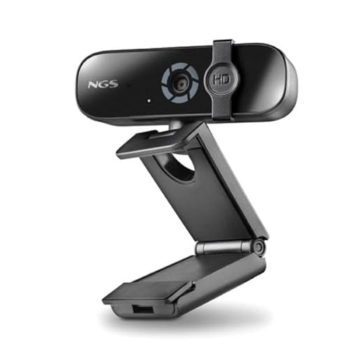 NGS XPRESSCAM 2000 - Webcam Full HD 2K (2560 x 1440), pour PC, Connexion 2.0 USB, Microphone Intégré