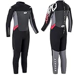 Osprey Boys' 5 Mm Full Length Winter Wetsuit for Kids, Black Red, S UK