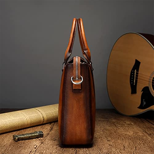 Briefcase Male Layer Cowhide Crossbody Bag Large Capacity Business Travel Handbag Multifunctional3