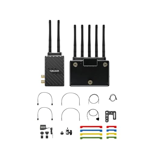 Teradek Bolt 6 LT 750 Wireless Transmitter and Receiver Deluxe Kit, Video Transmission System with Zero-Delay and 10-Bit HD Video, 3G-SDI/HDMI, Up to 4Kp30 / 1080p60, 750FT Range (Gold Mount)