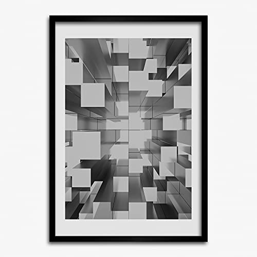 Peinture tableau moderne Tulup 50x70 pour habiller un mur vide avec un cadre en bois d'abstraction