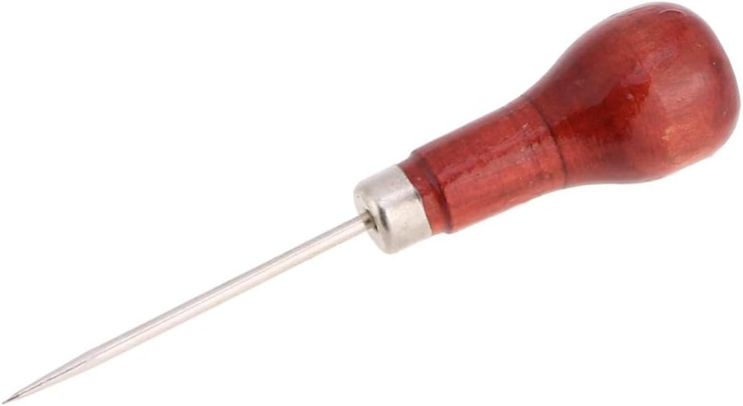 PLAFOPE Handheld Sewing Tool Wood Handle Awl Needle for Repairing Upholstery Canvas
