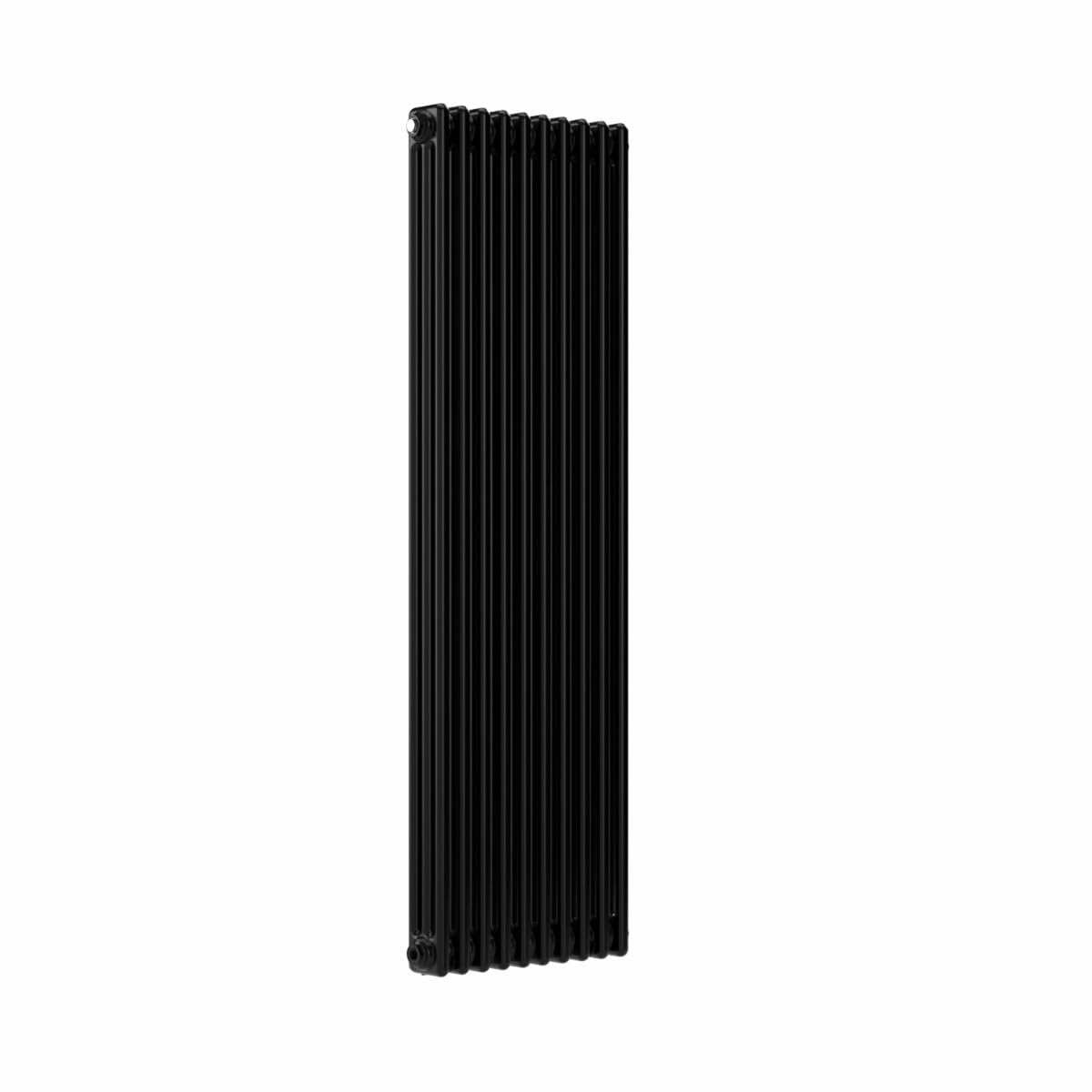 Lux Heat Black Vertical 3 Column Traditional Radiator 1500Mm (H) X 470Mm (W)