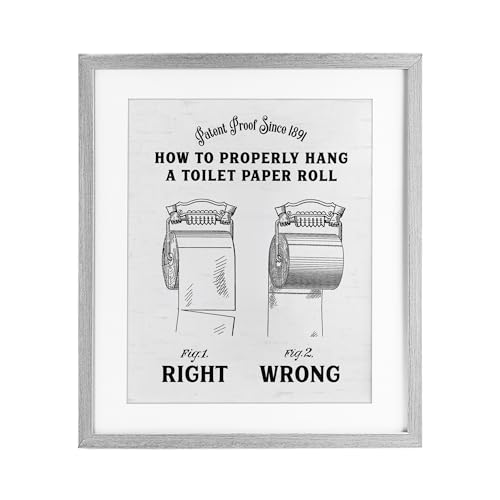 Affiche encadrée papier toilette Stupell rompt la monotonie des murs de vos WC