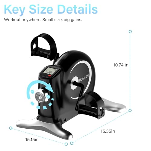 Image of Under Desk Bike Pedal Exerciser, Mini Exercise Bike for Arm /Leg Exercise, Portable Peddler with LCD Display
