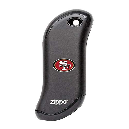 Zippo NFL HeatBank 9s Rechargeable Hand Warmer- Black-San Francisco 49ers, One Size