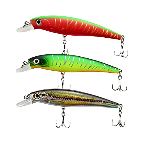 ODS 3.5" Kit de pêche au leurre Flottant Peu Profond pour leurre de pêche Minnow Cover