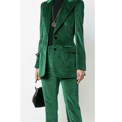 2 Piece Velvet Business Suit Pants Sets Formal Blazer&Pants Work Wear for Women2