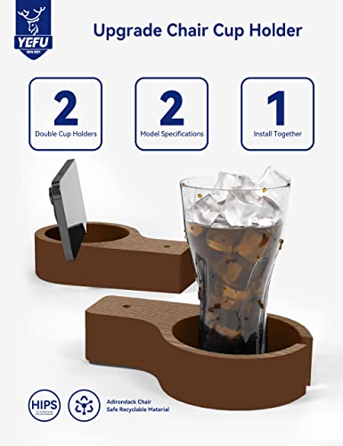 Yefu 05 Folding Adirondack Chair Adjustable Backrest Adirondack Chairs, Adirondack Retractable Ottoman, Weather Resistant With 2 Cup-Holder For Outdoor, Fire Pit, Patio, Garden, Lawn, 380Lbs thumb #3