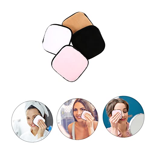Ipetboom Almofada Removedora De Maquiagem 4 Peças Almofadas De Algodão Reutilizáveis Almofadas De Ma