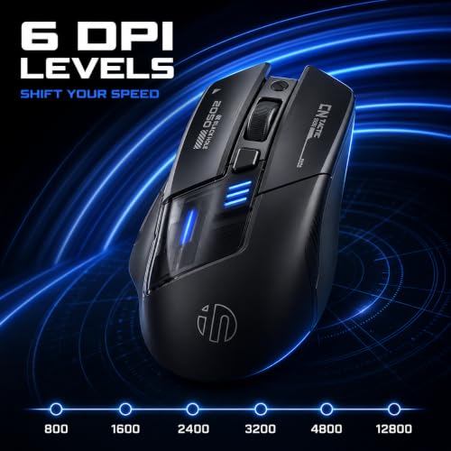 Miniatura 2 de Ratón Bluetooth Inphic A9 Explorer, Ratón Inalámbrico De Doble Modo Bluetooth 5.0 2.4g Recargable, 2400 Dpi, Luz Rgb Parpadeante, Indicador De Batería Visible, Ratón Inalámbrico Para Portátil Pc