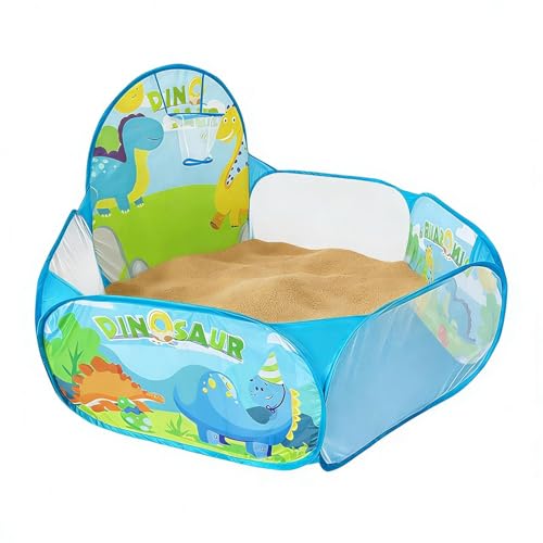 Piscina de bolas para niños | Caseta plegable con canasta de baloncesto, mini gimnasio reforzado, para interior y exterior, cumpleaños, Navidad, niños, niñas, Acción de Gracias
