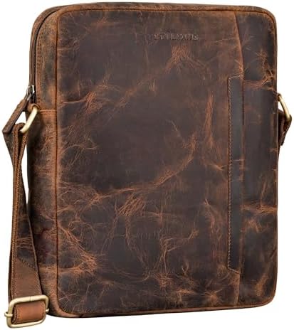 STILORD Sergio Bolso de Cuero para Hombre Bandolera Mediana para ...