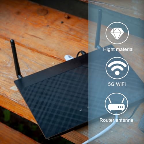 2 Pack WiFi Antenna, 3dBi High Gain SMA-Male Antenna, 2.4GHz 5GHz 5.8GHz Dual Band External Connector for Desktop Computer, Router, Wireless Network, Wireless Range Extender(Balck) - Image 3