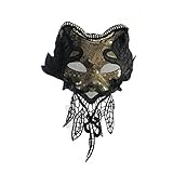 WLLLTY Halloween mask Party Fashion Cat Mask Halloween Christmas Masquerade Princess Mask Ladies Nightclub Ball Carnival Mask