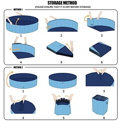 Miniatura 6 de Jsdoin Piscina Plegable Grande Para Perros, Piscina Antideslizante De Pvc Para Perros, Piscina Portátil Para Perros Y Niños, Piscina De Baño Para Interiores Y Exteriores 120 X 30 Cm