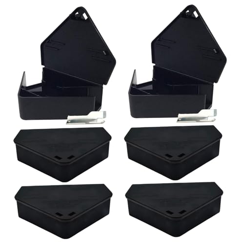 Trampas para ratones con doble llave de seguridad y diseño triangular compacto de PP 2
