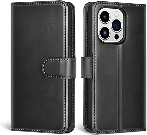 Étui portefeuille iPhone 14 Pro anti-chute compatible Mag Safe magnétique sans fil