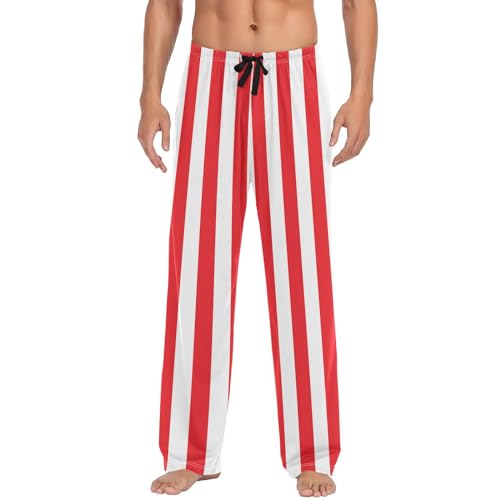 WIHVE Mens Pajama Pants Christmas Stripe Pjs Bottom with Pockets3