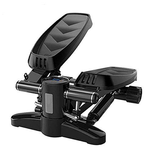 Aocay Stepper Fitness Casa, Attrezzi Step Palestra Casa, Macchine per Training Aerobico, Step Fitness con Corde di Resistenza, Carico - 120KG(Nero)
