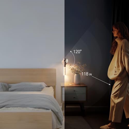 Image of Rechargeable Motion Sensor Wall Sconce, White Ash, 3 Pack | Three magnetic peel-and-stick indoor night lights for a connected hallway, stairway, bathroom, or multi-room path
