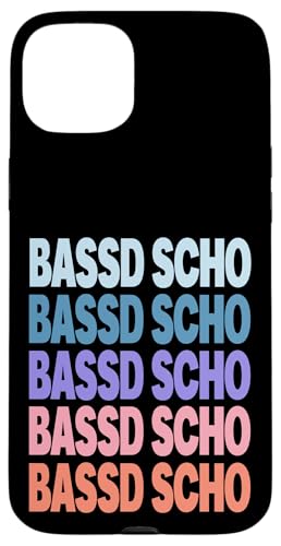 Funny Modern Repeated Text Design Bassd scho Franconia �X�}�z�P�[�X iPhone 15 Plus �p