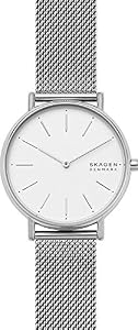 Skagen Watch for Women Signatur, Two Hand Movement, 38 mm Silver Stainless Steel Case with a Stainless Steel Mesh Strap, SKW2785