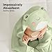 KeaBabies Hooded Baby Towel for Newborn - Viscose Derived from Bamboo Large Baby Bath Towels with Hood for Boys, Girls, Toddler, Extra Absorbent & Soft Newborn Bath Essentials (Frog, Regular)